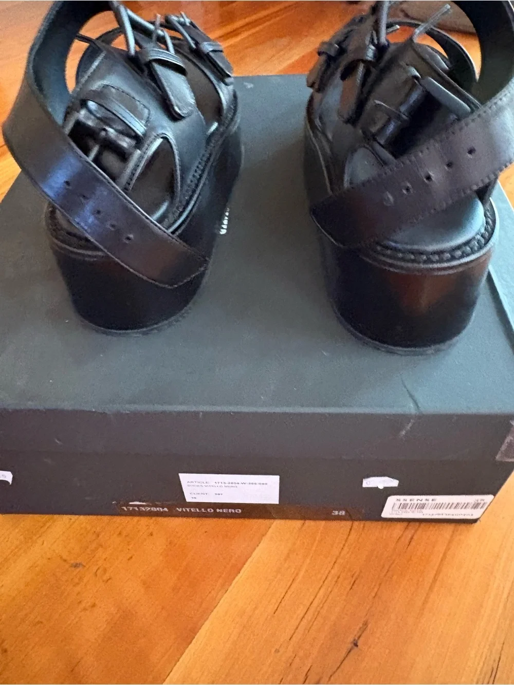 ANN DEMEULEMEESTER Platform Sandals Size 38